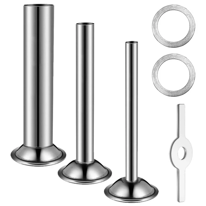 Sausage Maker Stuffer Tubes Kit,Grinder Stuffer Tubes Sausage Stuffer Ring Gasket for 5 Meat Grinder Food Grinder