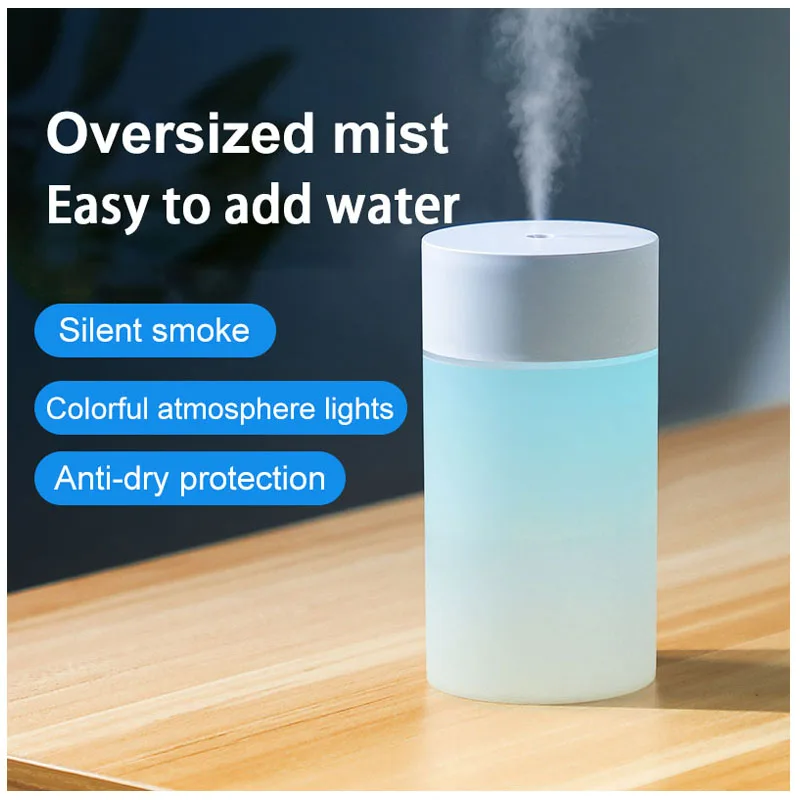 

260ml USB Humidifier Ultrasonic Atomizer Mini Aroma Essential Oil Diffuser for Car Home Office Air Purifier with Colorful Light