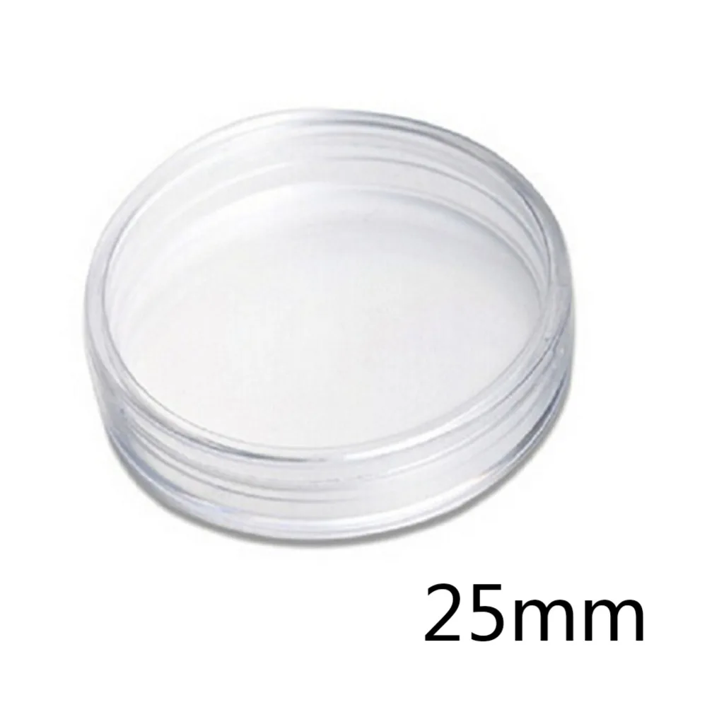 

10Pcs/Box Coin Box Clear 25mm Round Boxed Holder Plastic Storage Capsules Display Cases Organizer Collectibles Gifts