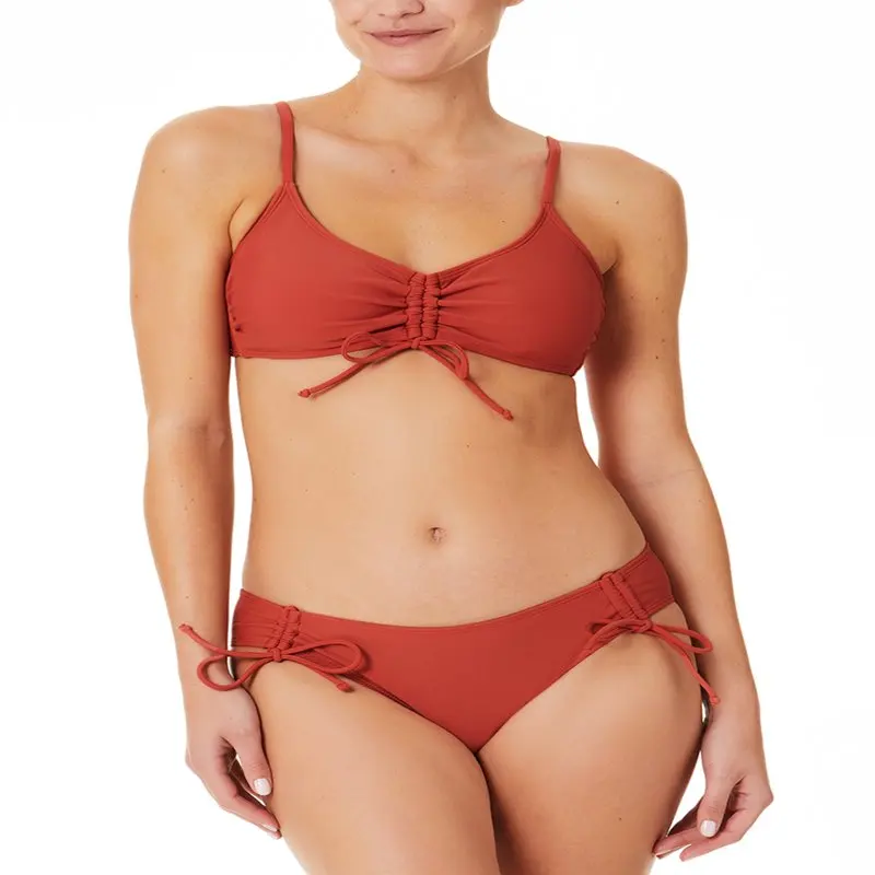 

Женский купальный костюм, однотонный раздельный купальник 2023