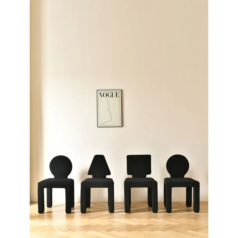 Креативный обеденный стул в скандинавском стиле красный и черный современный