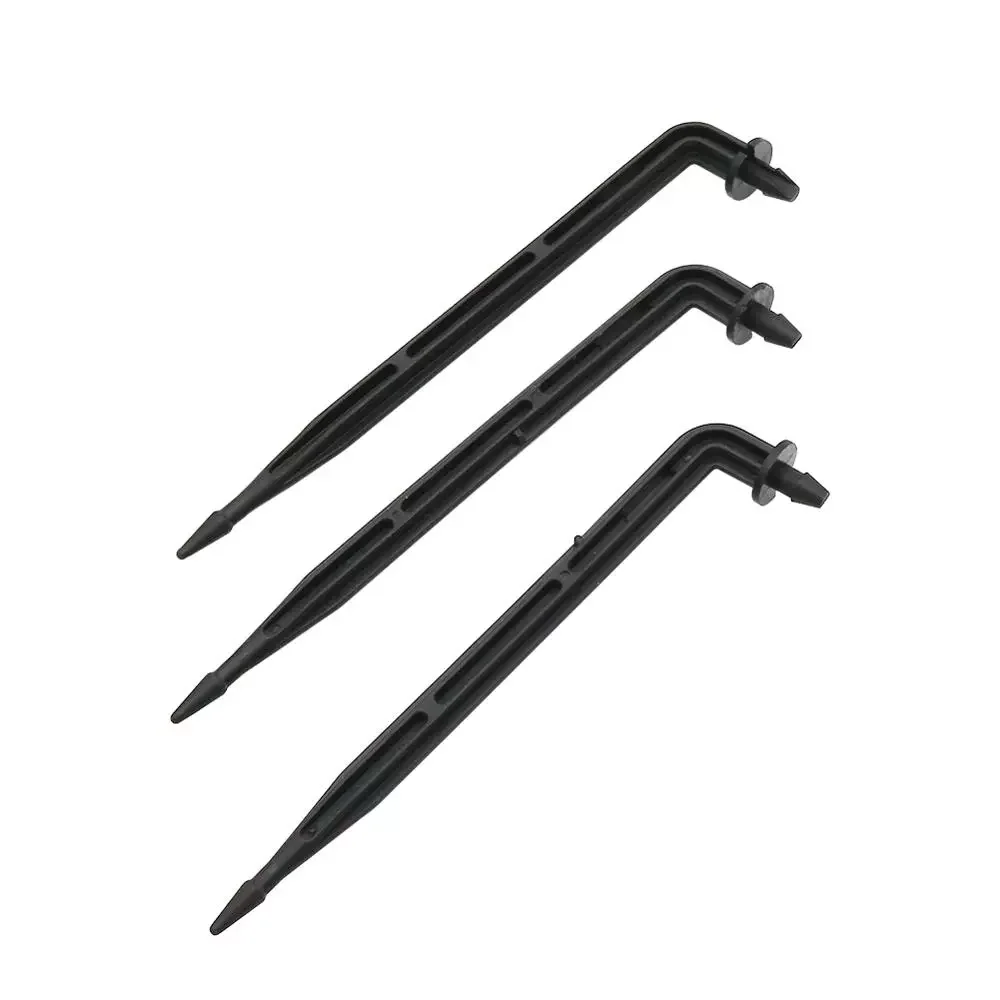 

3/5mm Hose Barbed Elbow Arrow Dripper 3mm Curved Arrow Micro Drip Emitter Garden Irrigation Watering Dripper 100Pcs