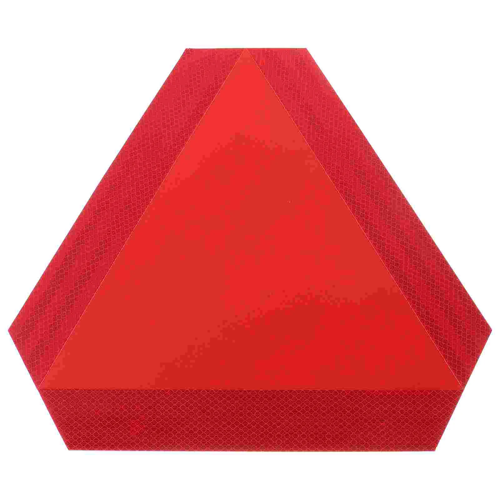

Vehicle Sign Slow Triangle Moving Safety Reflective Triangles Car Warningauto Yield Accessories Cart Approved Road Reflectors