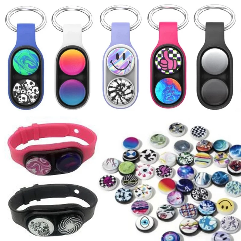 

PopPuck Fidget Hand Rotary Elastic Magnet Toys Colorful Decompression Toy Relieve Stress Fidget Toys Adults Kids Christmas Gift