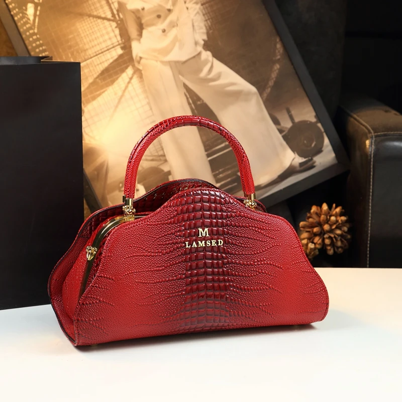 Кожаные женские сумки с крокодиловым узором роскошная брендовая сумка через