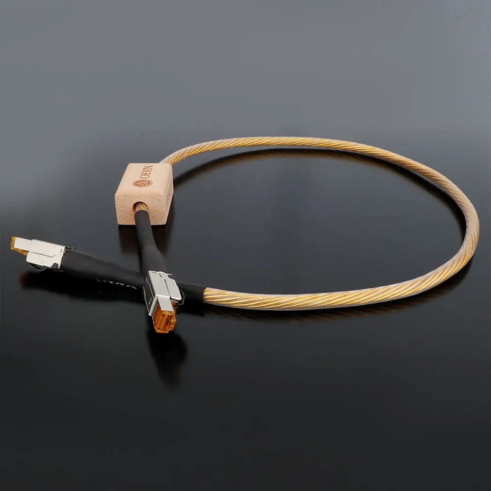 

Nordost ODIN2 Gold Silver Plated Conductor Ethernet Cable Cat8 Speed Lan Cable RJ45 Network Patch Cable