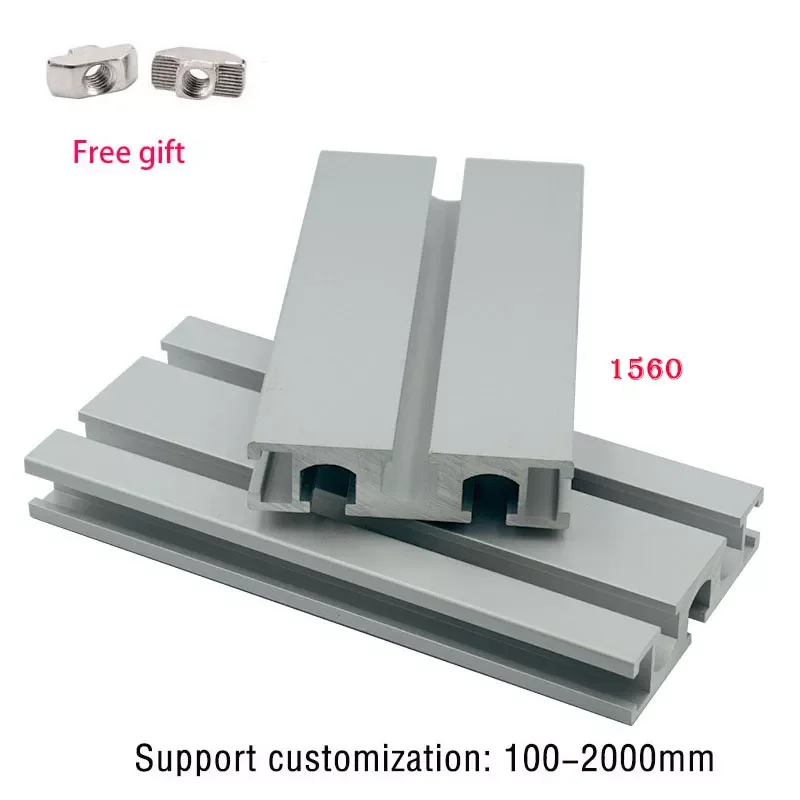 

1pcs 1560 300mm 500mm Aluminum Profile Extrusion Frame for CNC Silver Aluminum Rectangle Camera Slider Furniture Printer