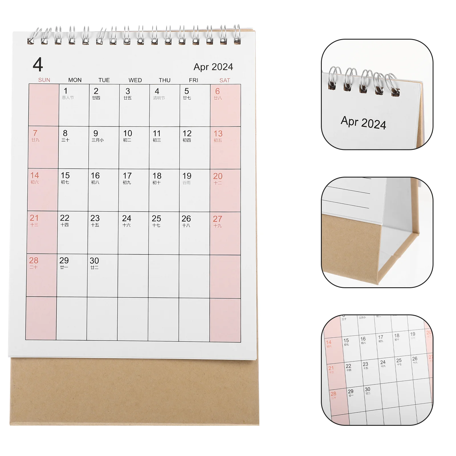 

Desk Calendar Office Monthly Standing Desktop 2024 Household Mini Note Simple Decorative