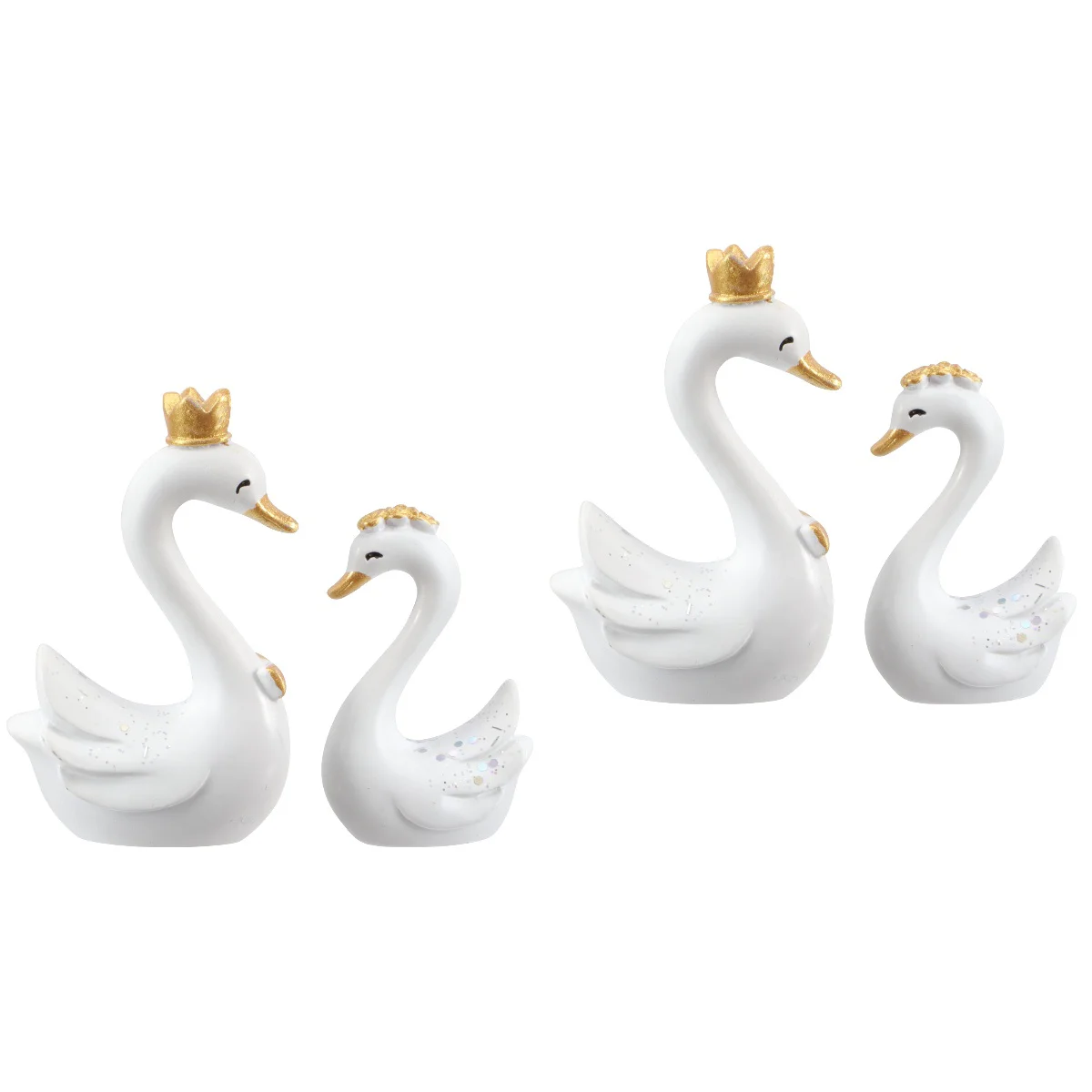 

Swan Decor Cake Resin Party Figurine Wedding Couple Statue Craft Shower Decorations Adornment Birthday Baby Swans Flour
