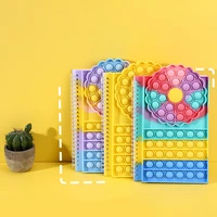 kawaii decompression bubble notebook sunflower cover notepad toy silicone writing diary planner hot selling student stationery