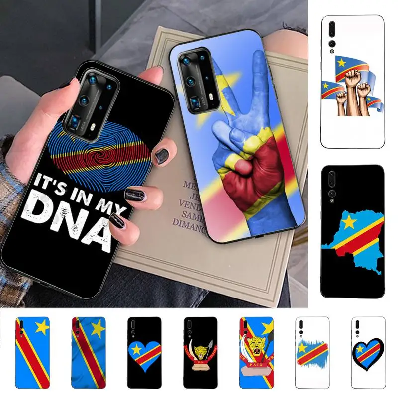 

Congo Flag Democratic Republic Flag Phone Case for Huawei P30 40 20 10 8 9 lite pro plus Psmart2019