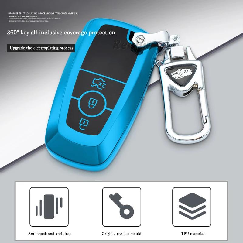 

Чехол для автомобильного ключа из ТПУ, чехол для ключа, чехол для ключа для Ford Fusion Mustang Explorer F150 F250 F350 2017 2018 EcoSport Edge S-MAX Ranger