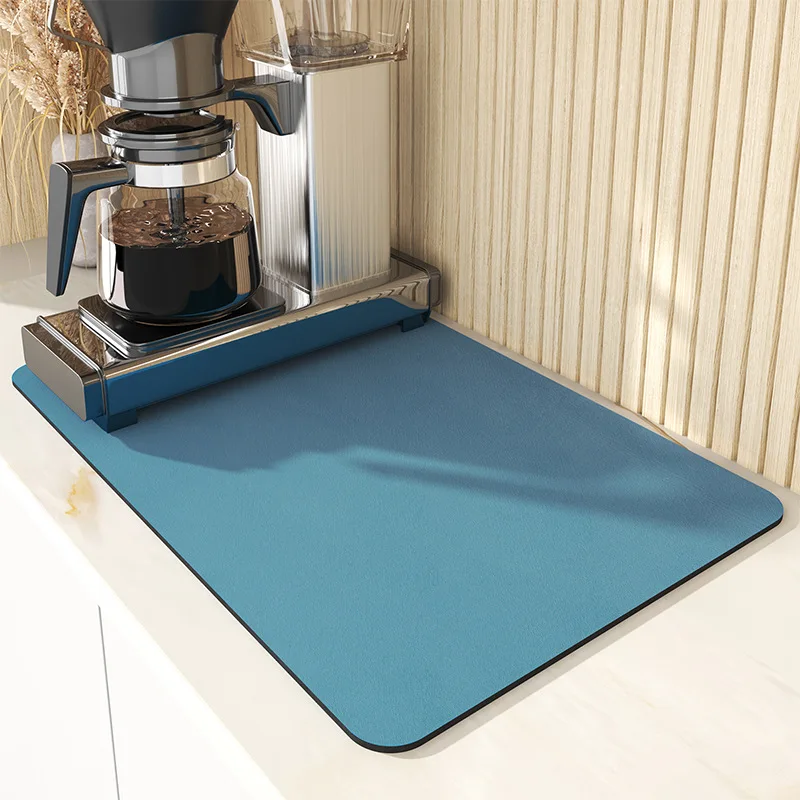 

Quick Dry Kitchen Water Absorbent Pad Diatomite Drying Dishes Drain Mat for Kitchen Sink Countertop Placemat for Bathroom Mat