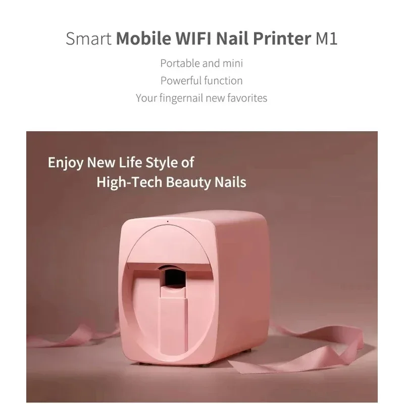 Фото Мобильный 3D-принтер для ногтей M1 от O2nails, цифровая машина для создания художественных дизайнов с телефона, портативный набор для печати на ногтях для домашнего и профессионального использования. №2