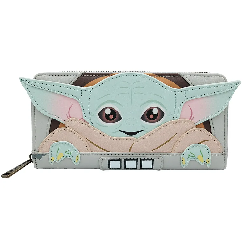 

Disney Star Wars Mandalorian Baby Yoda Wallet Travel PU material Women Backpack Toys Gifts