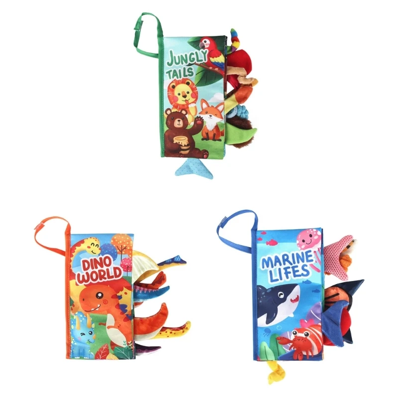 

Infant Squeaking Cloth Book Visual Sense Exploring Soft Book Baby Learning Toy