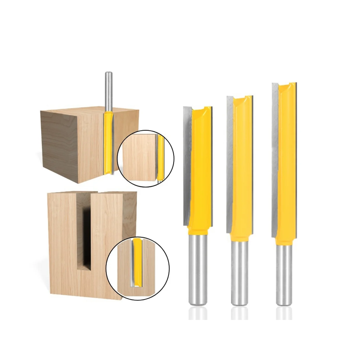 

3 шт., Концевая фреза 8 мм, 1/2 дюйма