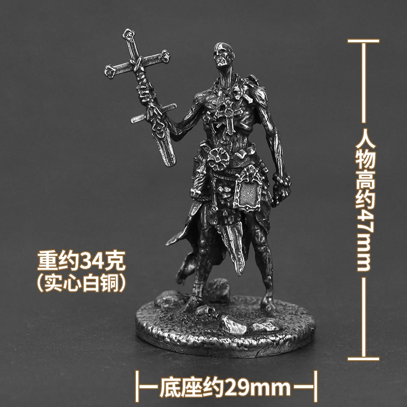 

Металлическая статуэтка человек-труна из меди