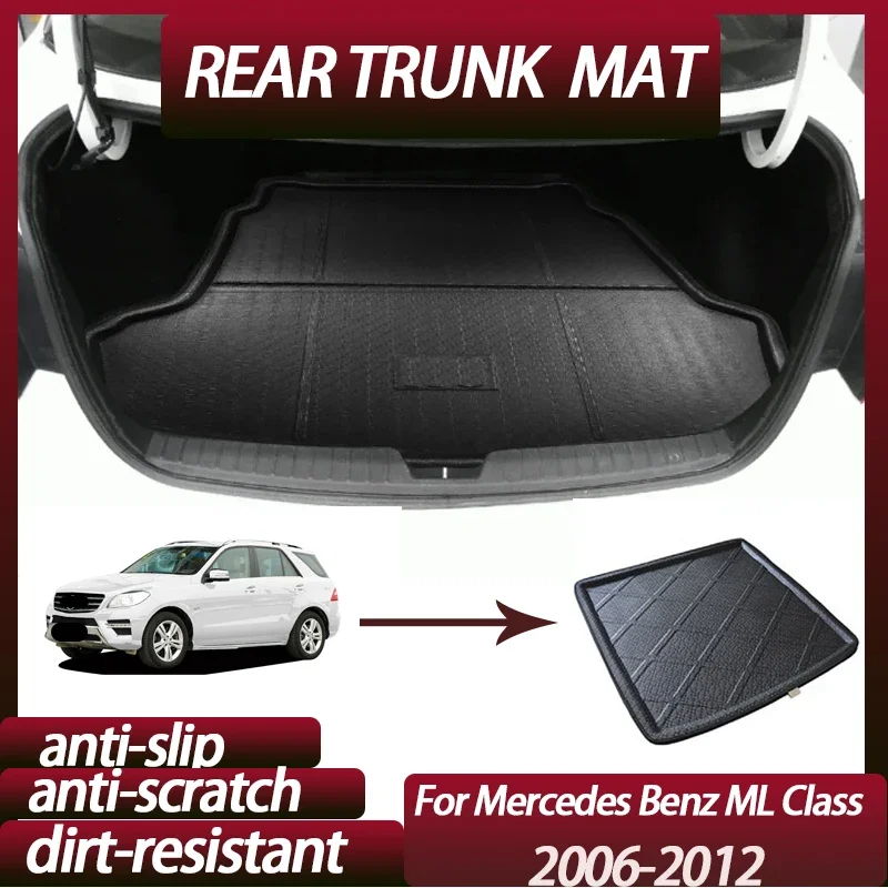 Фото Автомобильный коврик в багажник для Mercedes Benz M Class W164 ML 320 2006 ~ 2012, поднос для багажа, водонепроницаемый напольный коврик, автоаксессуары №1