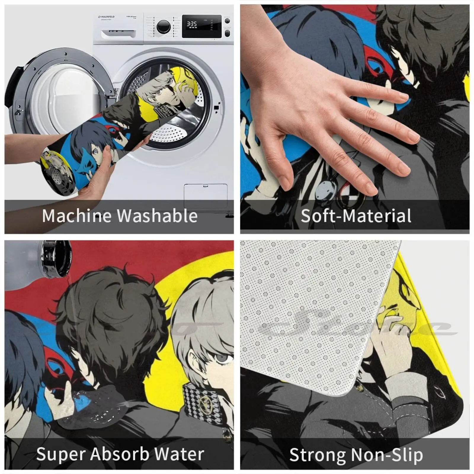 『 Persona 』 коврик для героев мультфильма нескользящий впитывающий воду дверной 5