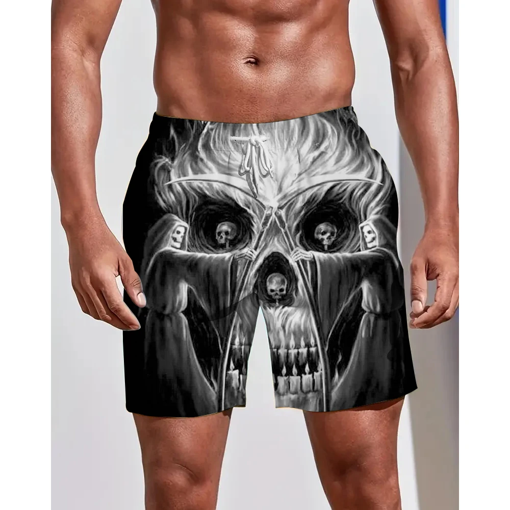 

Летние мужские пляжные брюки с 3D рисунком, для плавания, для отдыха, удобные, быстросохнущие, Молодежные универсальные, большие размеры