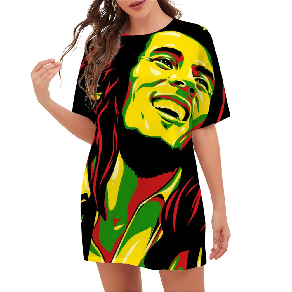 

CLOOCL T-shirt for Women Singer Reggae Creator Bob Marley Pattern 3D Printed Pullover Tops Blouse Loose Casual Shirts