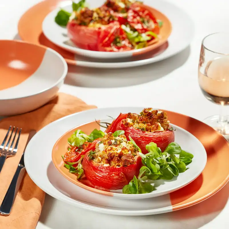 

Stylish Lain Lizzy Orange 12-Piece Stoneware Round Dinnerware Set - Enjoy Stunning Look with Professional Quality