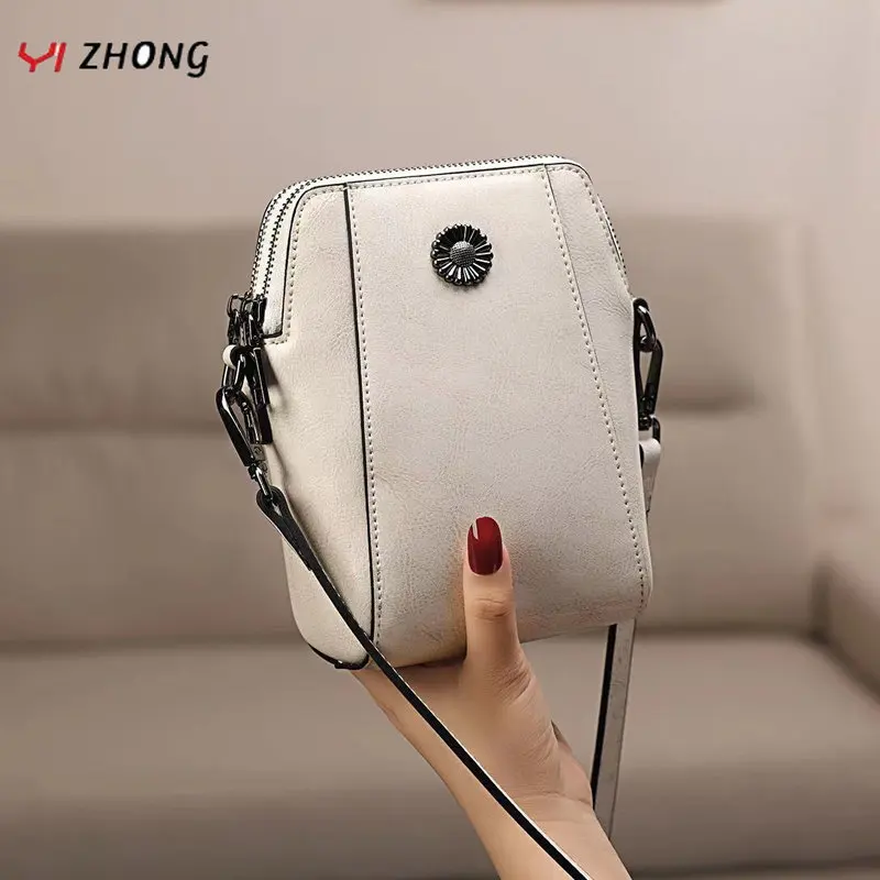 

YIZHONG New Mini Women Shoulder Bag Genuine Leather Phone Bag Luxury Small HandbagsFashionable Versatile Crossbody Bag for Women