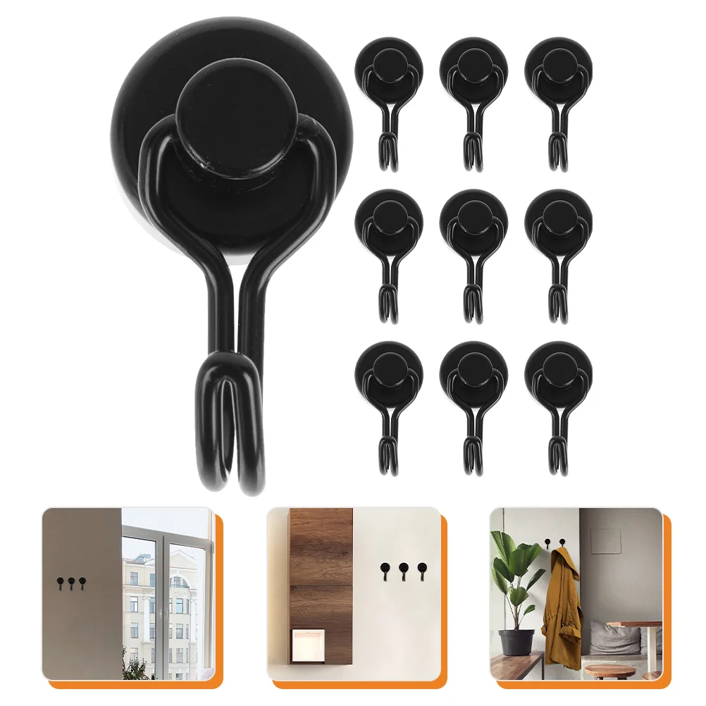 

10pcs Hooks Magnet Hooks 180 Degree Rotation Hooks