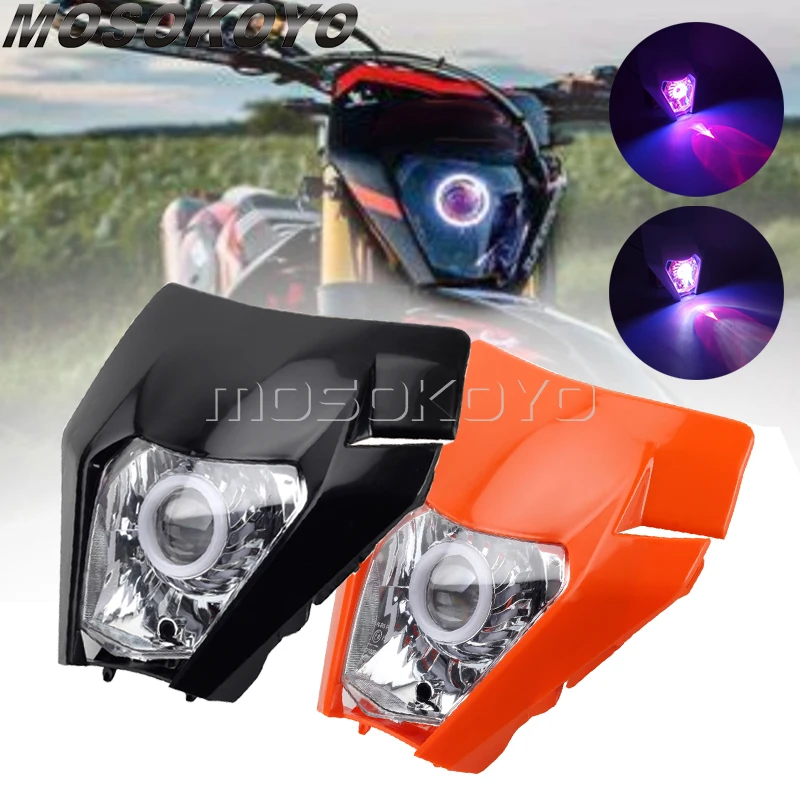 

Фара E8 дальнего и ближнего света для мотоцикла, светодиодная фара, обтекатель DRL, фара для внедорожников, модель 690, для эндуро, FE, FC, FX, TE, TC, мот...