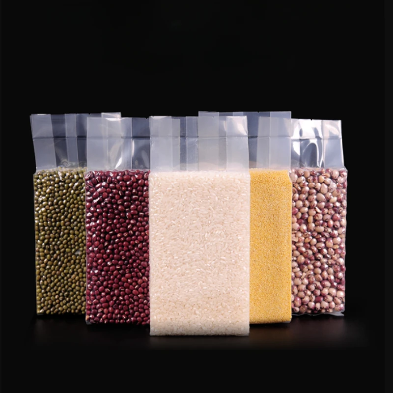 

Cuboid Rice Brick Vacuum Bag Rice Packaging Bags 1kg 5kg White transparent Compressed Bags for Grain and Miscellaneous Food