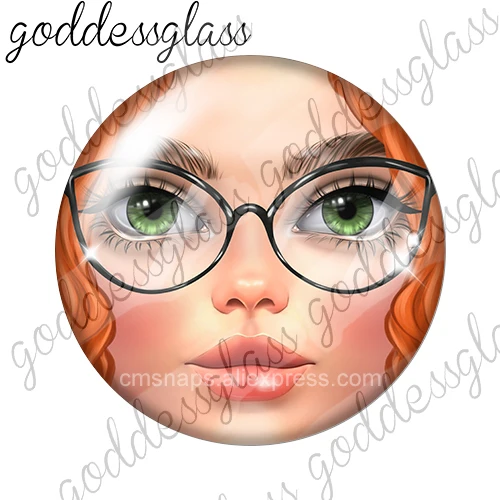 Элегантные женские матрьошки Beauty Lady Face, 10 шт., 12 мм18 мм20 мм25 мм, круглые стеклянные кабошоны с плоским дном для изготовления украшений. (art.: 3920dcd39ff29) - 3920dcd39ff29