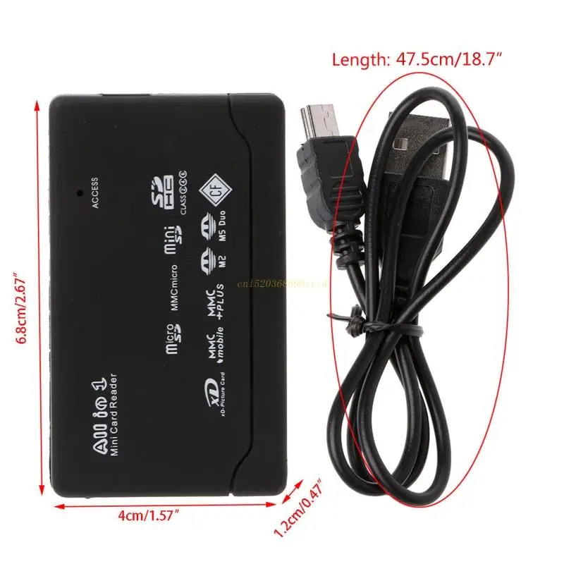 

USB High Speed All in One Mini Memory Card Reader for CF xD MS SDHC