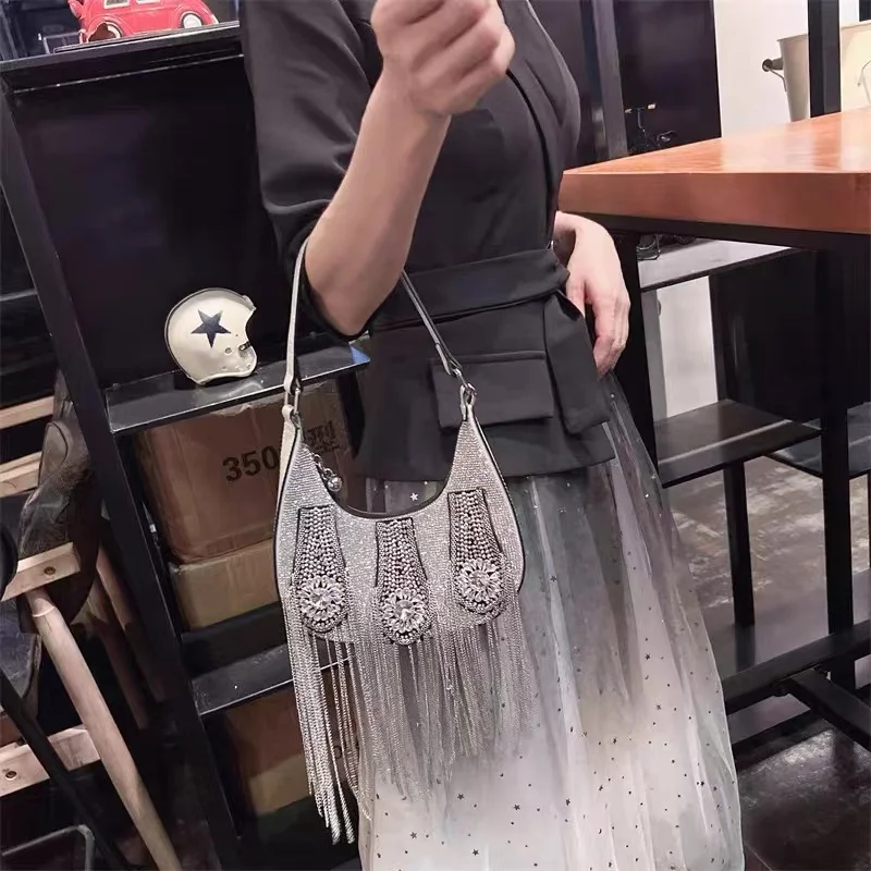 Роскошная дизайнерская вечерняя сумка с кристаллами и блестящими бриллиантами