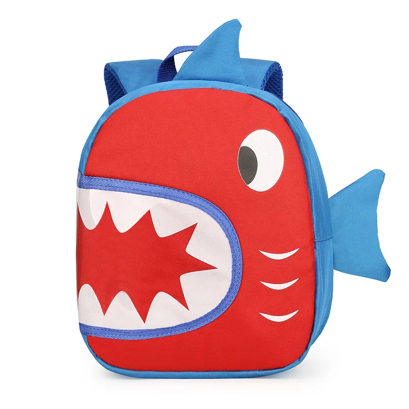 2022 New Shark Cartoon Children Cute Backpacks In Kindergarten Girl Boy Preschool Small School Bags Kids Anti Loss Bag Popular