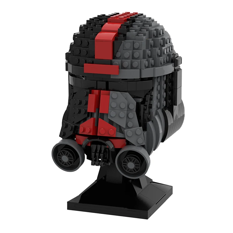 

MOC Hunter Helmet Building Block Set Manda Space War Statue Simulation Hero Portrait DIY Bricks Model Decoration Kids Toys Gifts