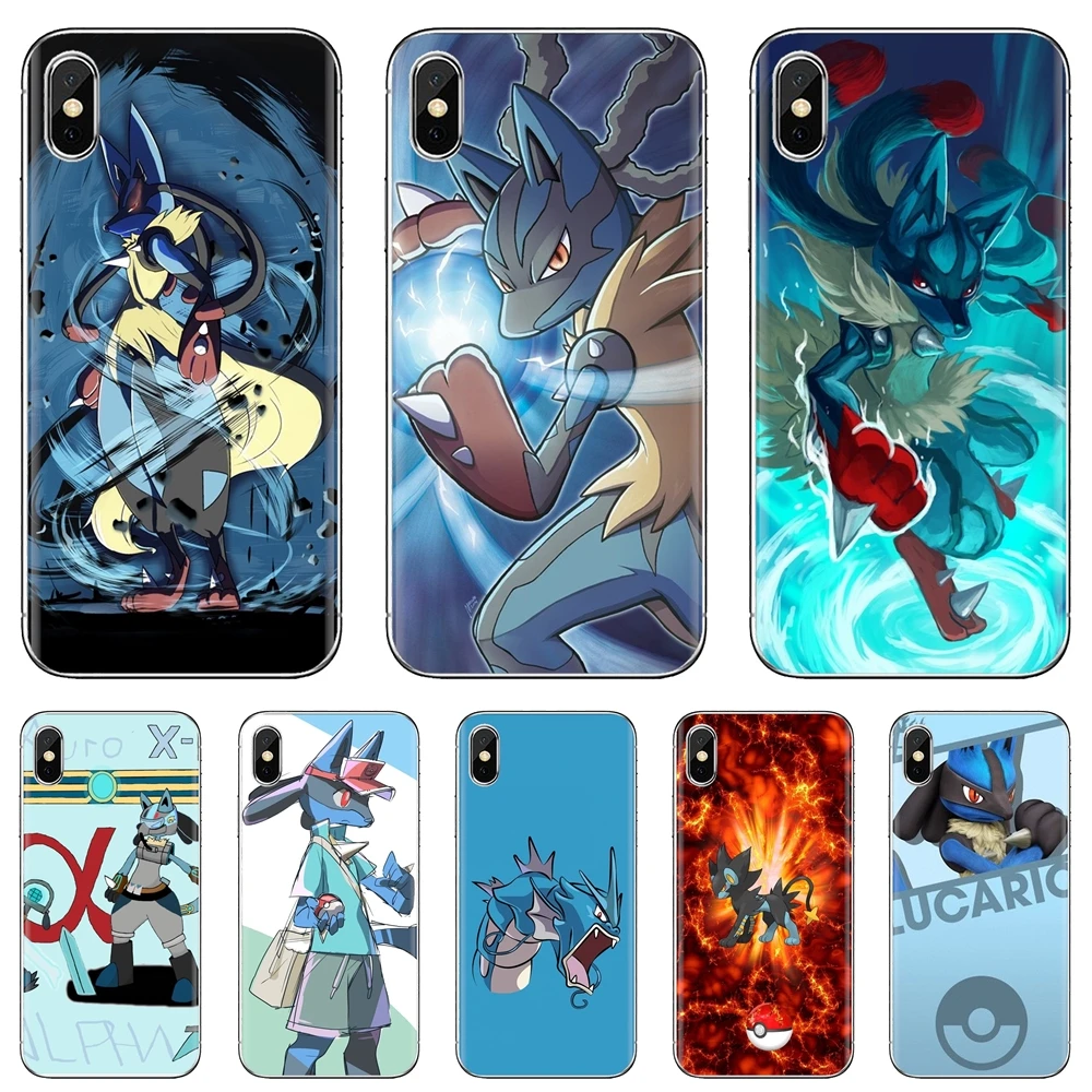 

For iPhone 10 11 12 13 Mini Pro 4S 5S SE 5C 6 6S 7 8 X XR XS Plus Max 2020 Silicone Case Covers Pattern Mega Lucario