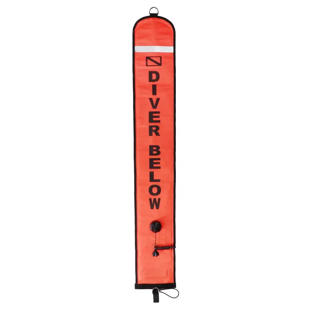 

6ft Reflective SMB Surface Marker Buoy Dive Diving Safety Gear