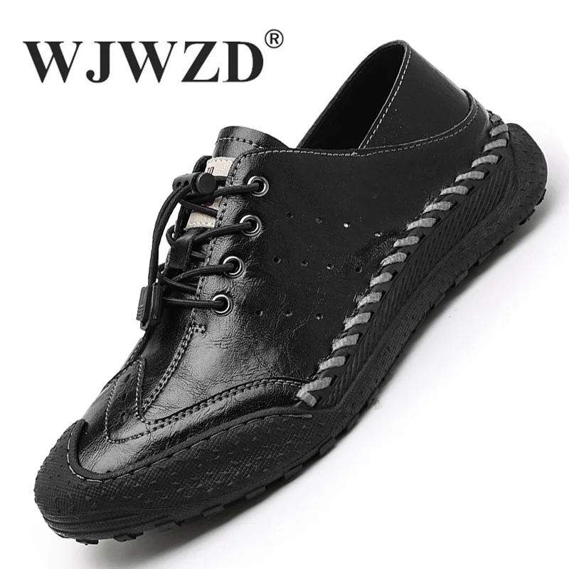 

Genuine Leather Men Casual Shoes Breathable Men Hollow Sneakers Luxury Italian Loafers Designer Men Moccasins Zapatillas Hombre