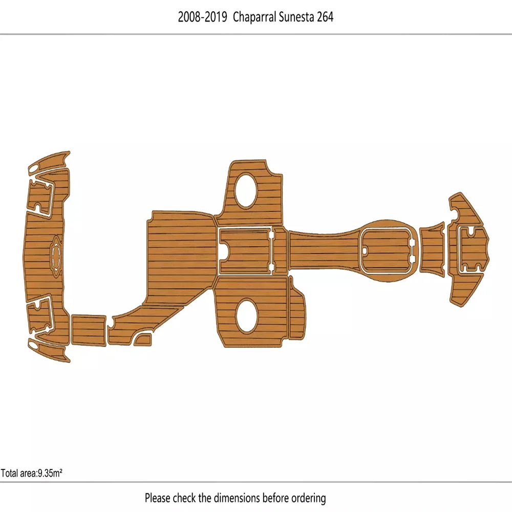 2008 CHAPARRAL 264 SUNESTA Кокпита для плавания платформа лук 1/4 дюйма 6 мм напольный из