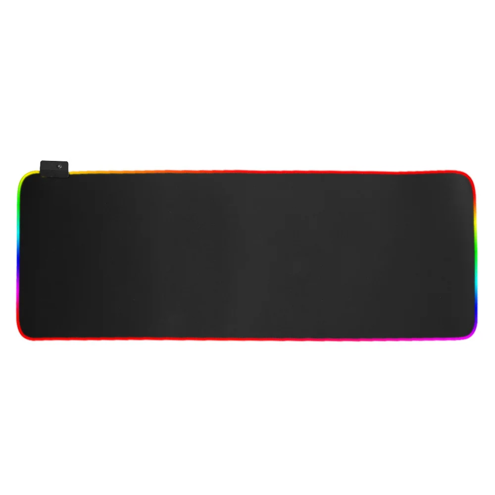 

RGB компьютерный светящийся игровой коврик для мыши, цветной Большой светящийся USB светодиодный Расширенный клавиатура с подсветкой, ПУ неск...