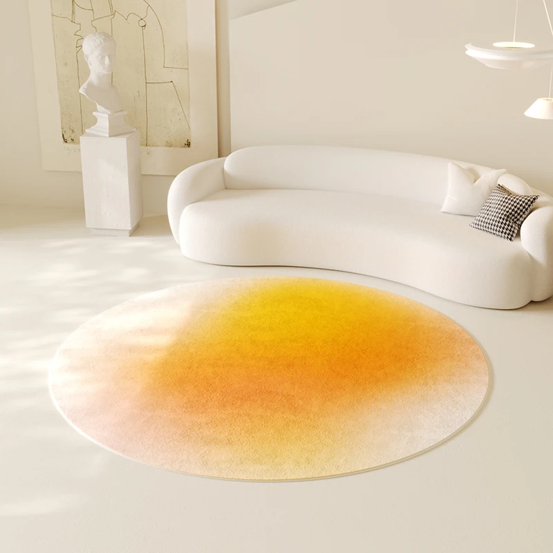 

Carpets for Living Room Bedroom Home Decor Round Fashion Rainbow Gradient Color Cute Girl-Heart IG Large Area Advanced Soft Rugs