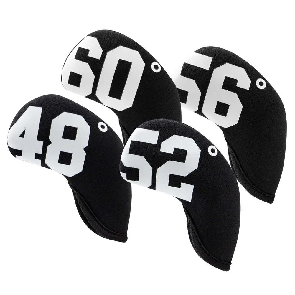 

Neoprene Golf Iron Club Head Cover Protector Simple Sand Wedge Golf Club Iron Headcover Number Printed 48-60 Degree