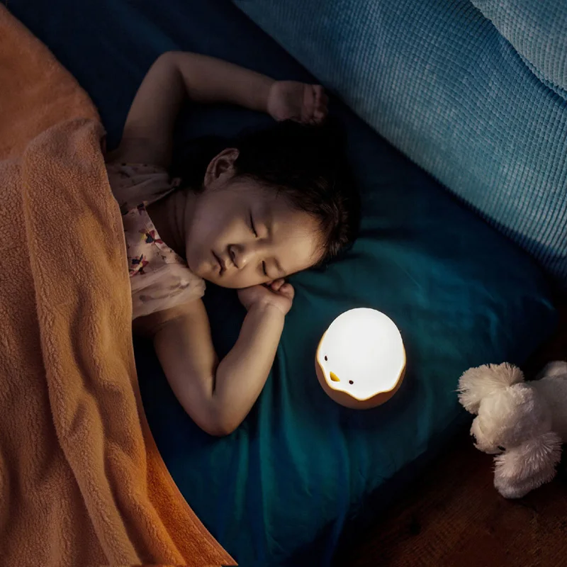 Led Children Night Light Chicken Lamp Eggshell Touch Night Lights Tumbler Soft Silicone Rechargeble Decorate Bedside Table Lamps (art.: 3920bba522648) - 3920bba522648