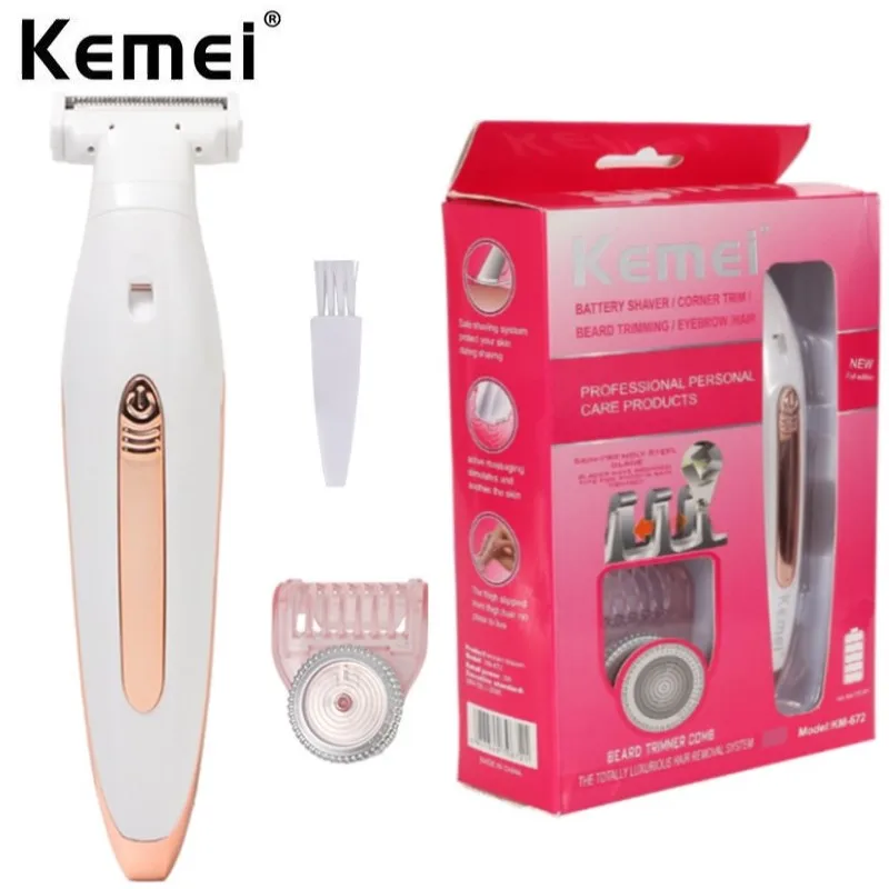 

Эпилятор для бровей Kemel KM-672, Женский Триммер для бровей, эпилятор, бритва для удаления волос, эпилятор для лица, женский эпилятор для зон бики...