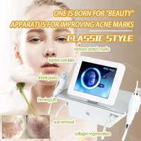 2022 portable 2in1 microneedle fractional cold hammer stretch mark scar acne remove face lifting body tighten rf machine