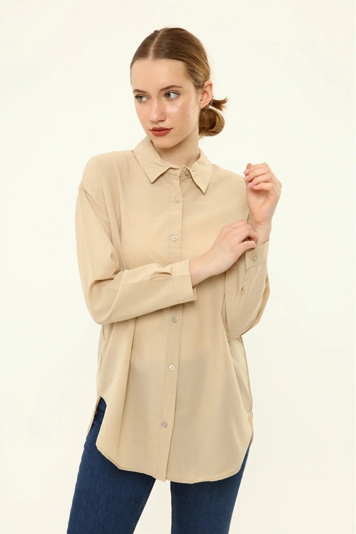 

Женская хлопковая длинная рубашка с большим количеством форм, красивые и дешевые женские блузки 304651941