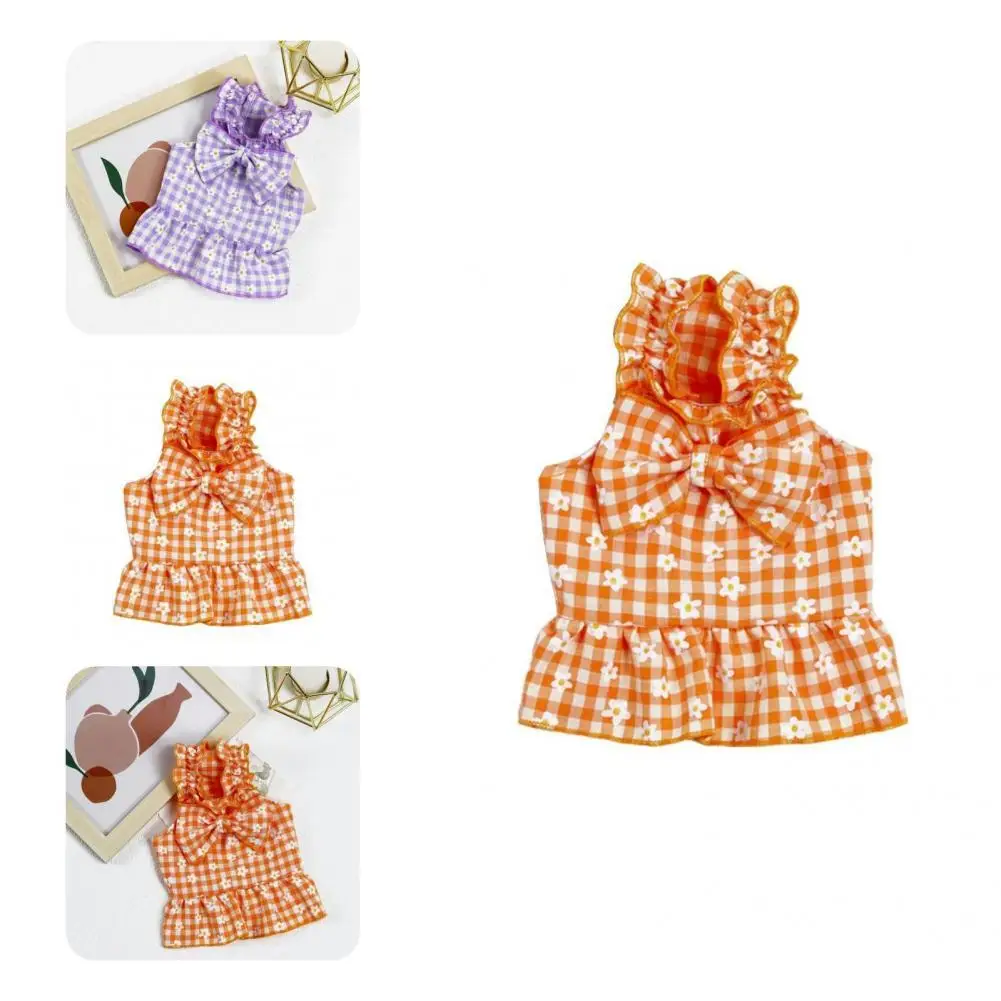 

Stylish Puppy Dress High Elasticity Decorating Pullover Type Comfy Dog Clothes Pet Dress Dog Skirt