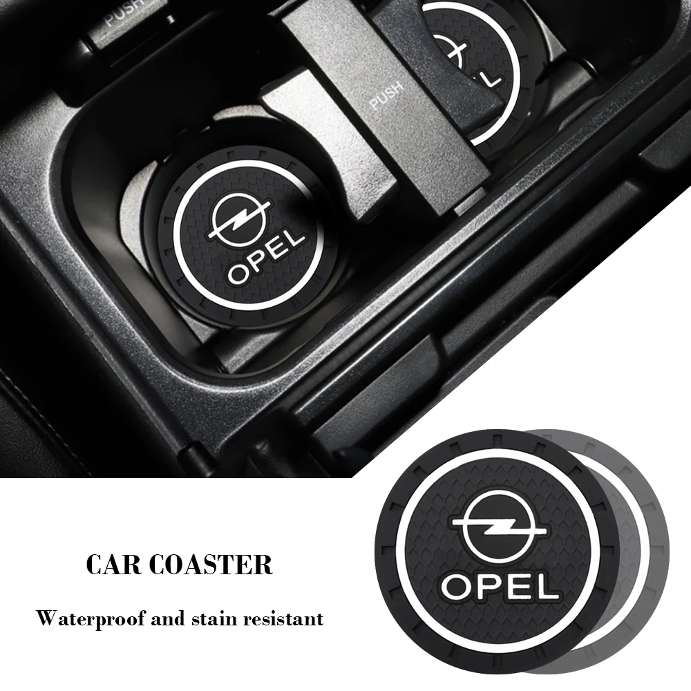 

Car Coaster Water Cup Holder Pads Anti-slip Silica Bottle Non-slip Mats For OPEL Vauxhall OPC Astra Insignia Vivaro Corsa Mokka