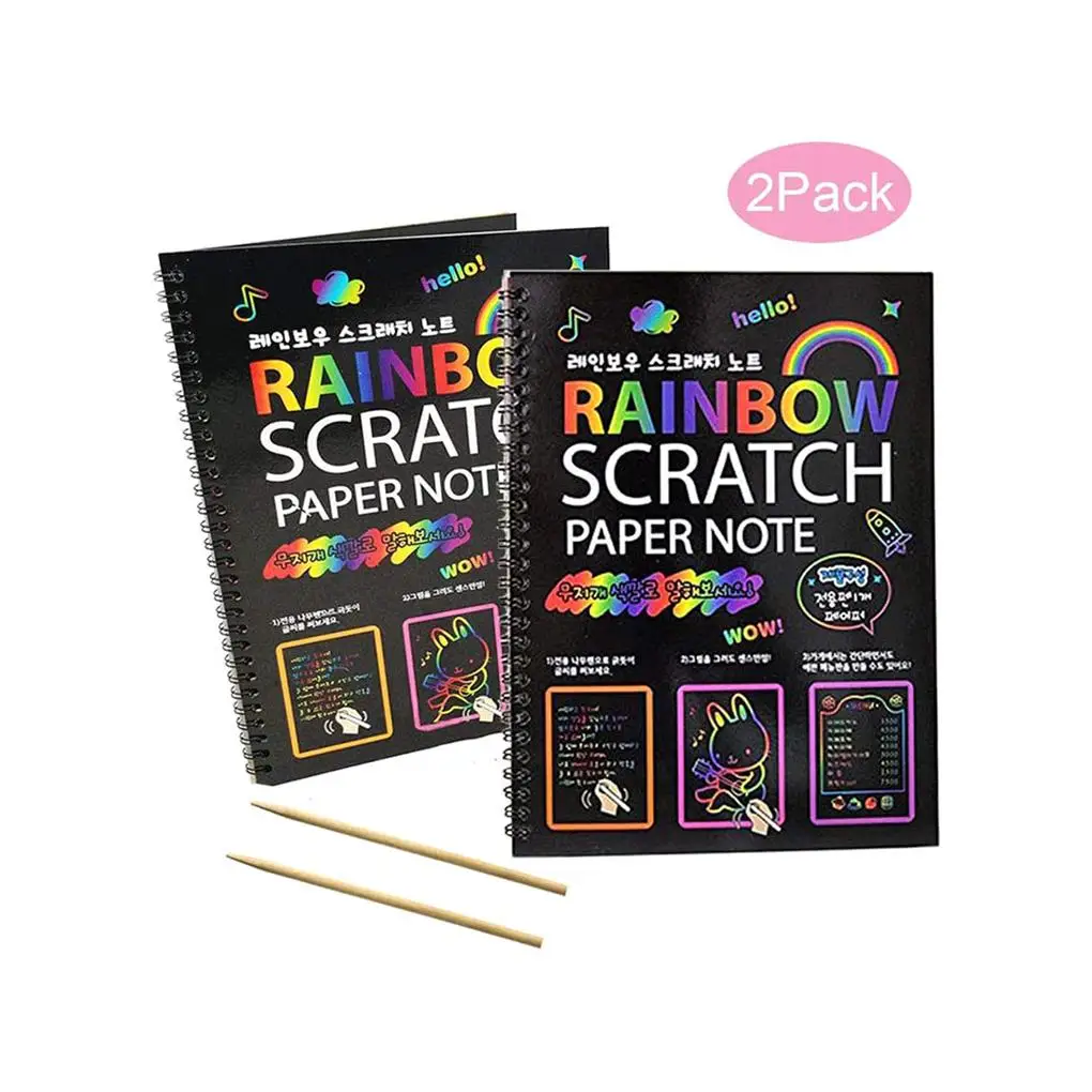 

2 шт скретч Арт КНИГА Радуга скретч лист Радуга скретч бумага